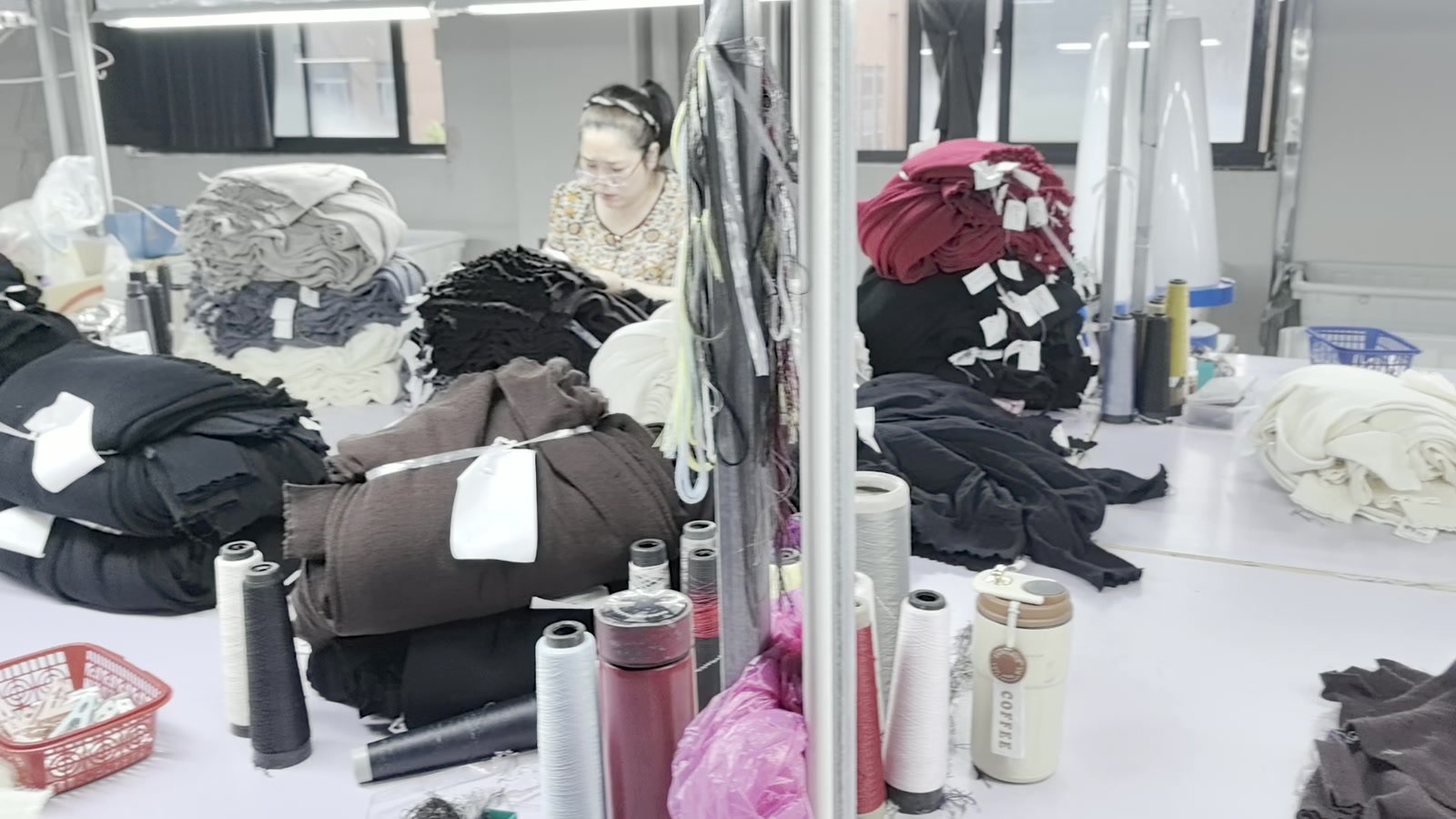 Finished knitwear, packed