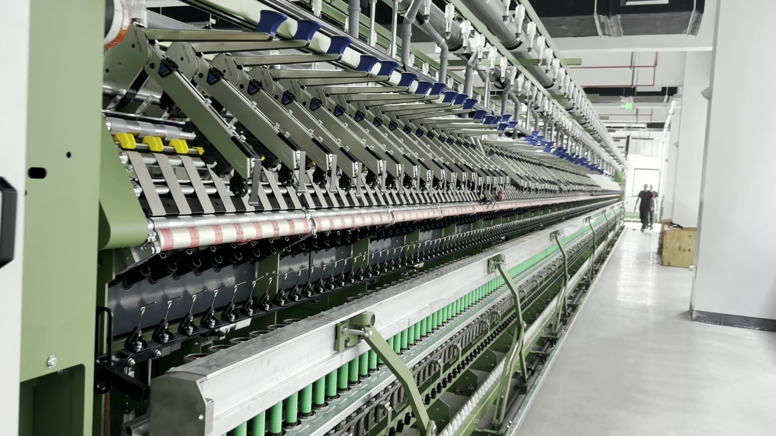 Italian worsted-spinning frames in our factory
