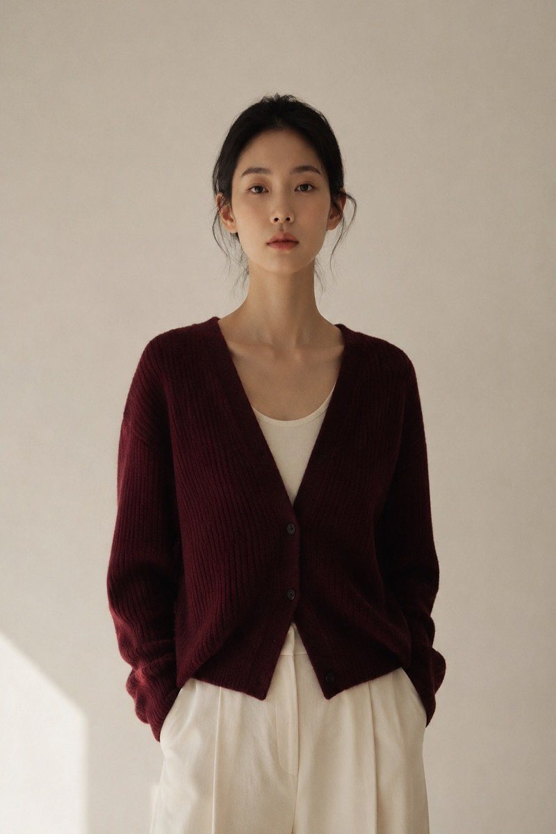 Bordeaux knit cardigan