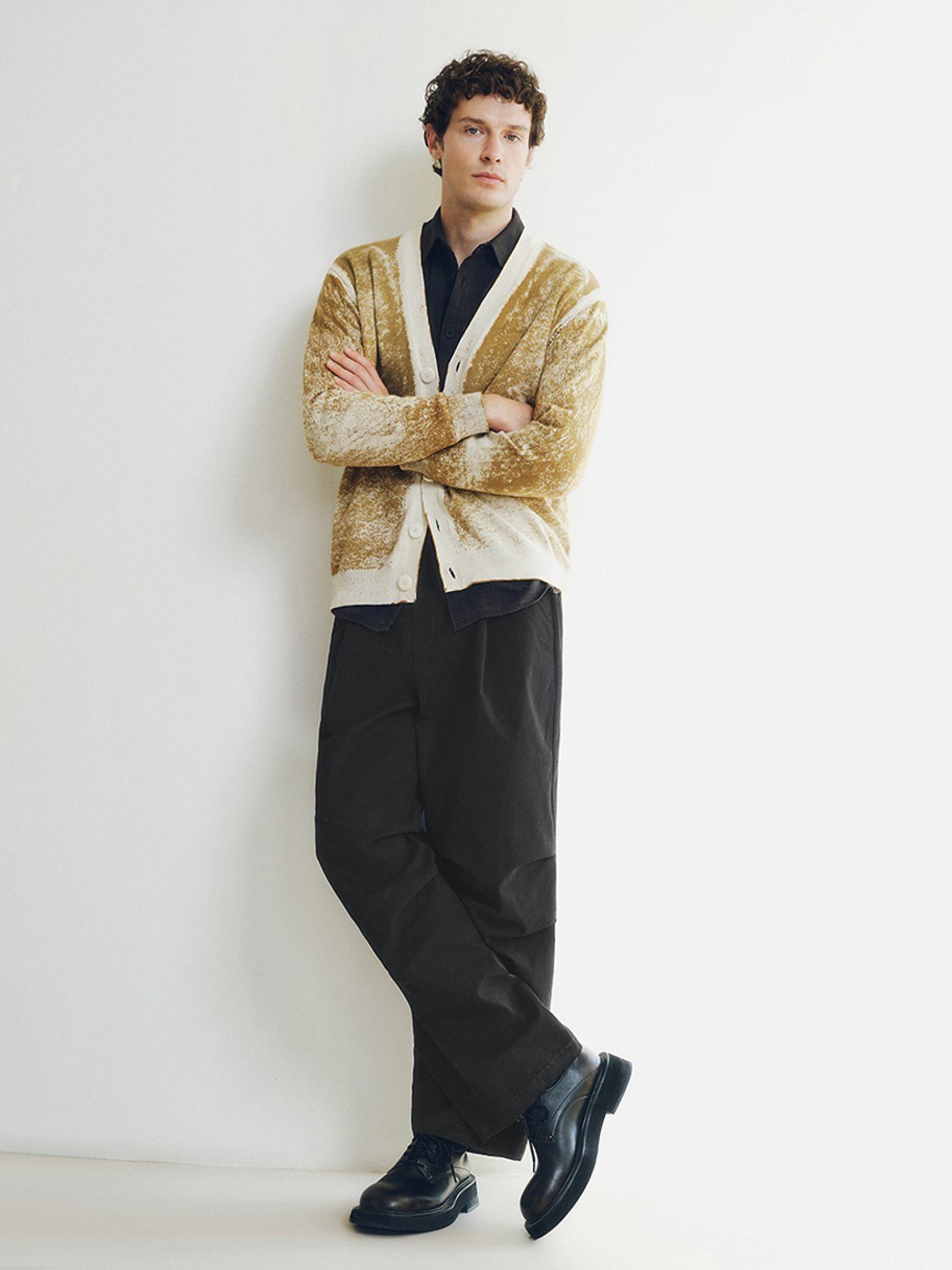 Textured jacquard knitwear
